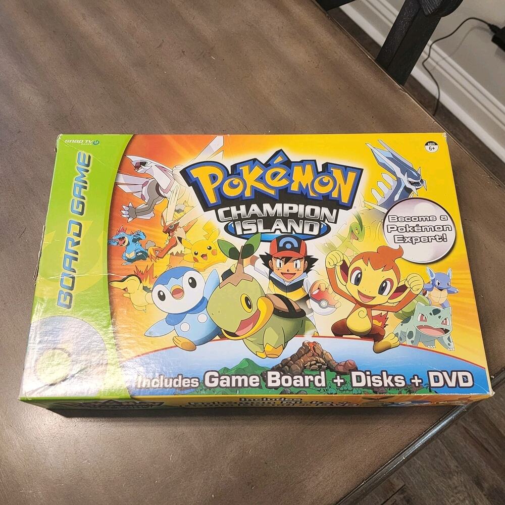 Pokemon Champion Island Board Game With DVD - 100% Complete - 2007 Snap TV Games